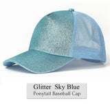 Glitter Ponytail Cap
